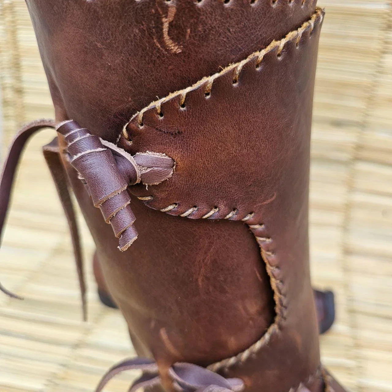 Handmade Leather Boots β Authentic Medieval Viking Boots Brown - AtlasMuseCrafts
