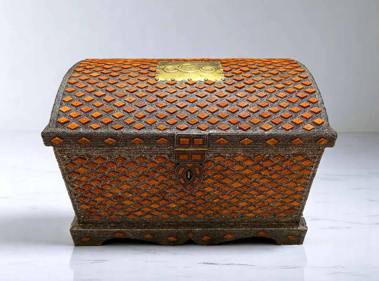 Custom Bone Inlay Jewelry Box β Moroccan Handmade Gift - AtlasMuseCrafts