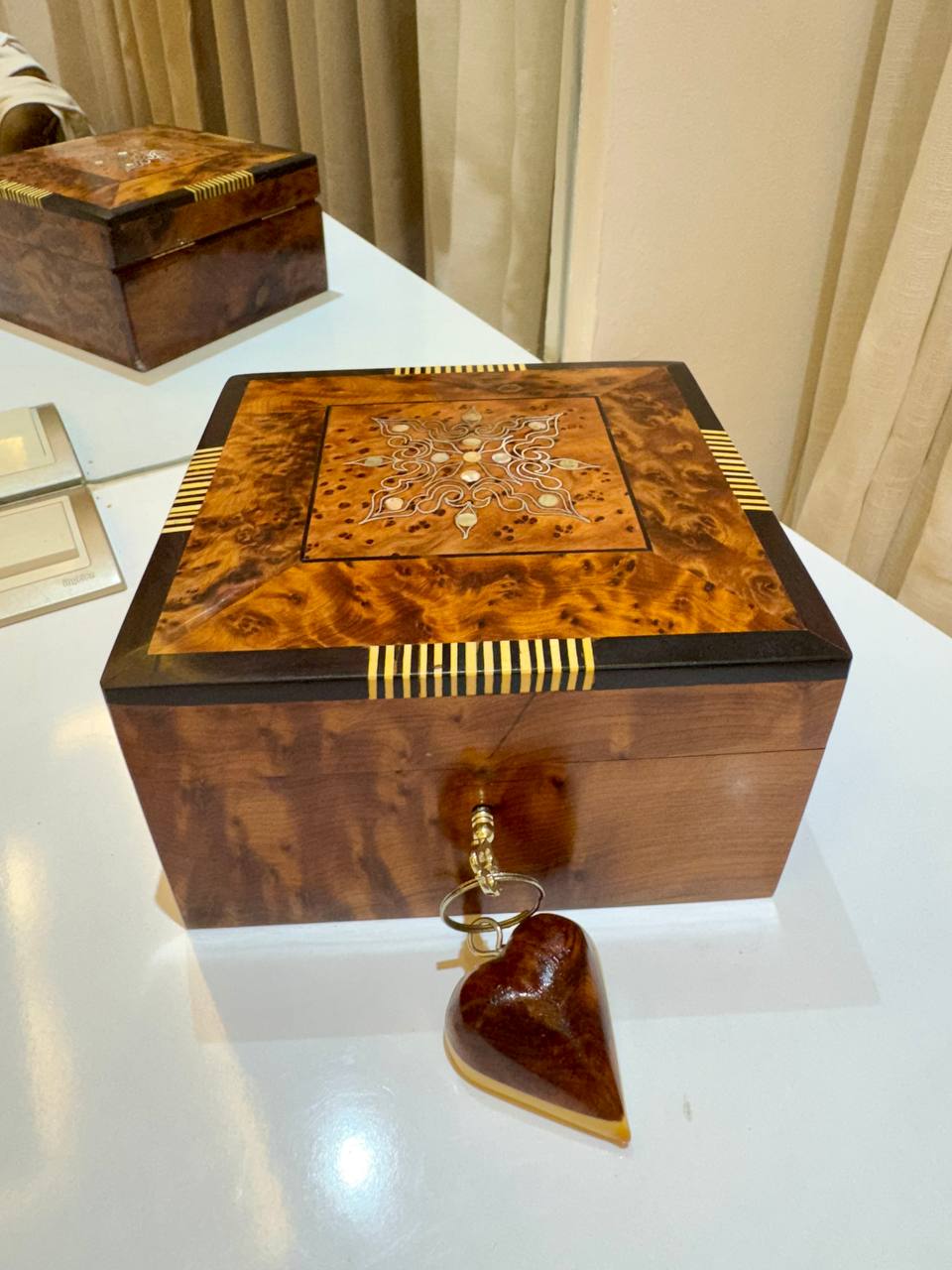 Handcrafted Moroccan Thuya Wood Box - AtlasMuse
