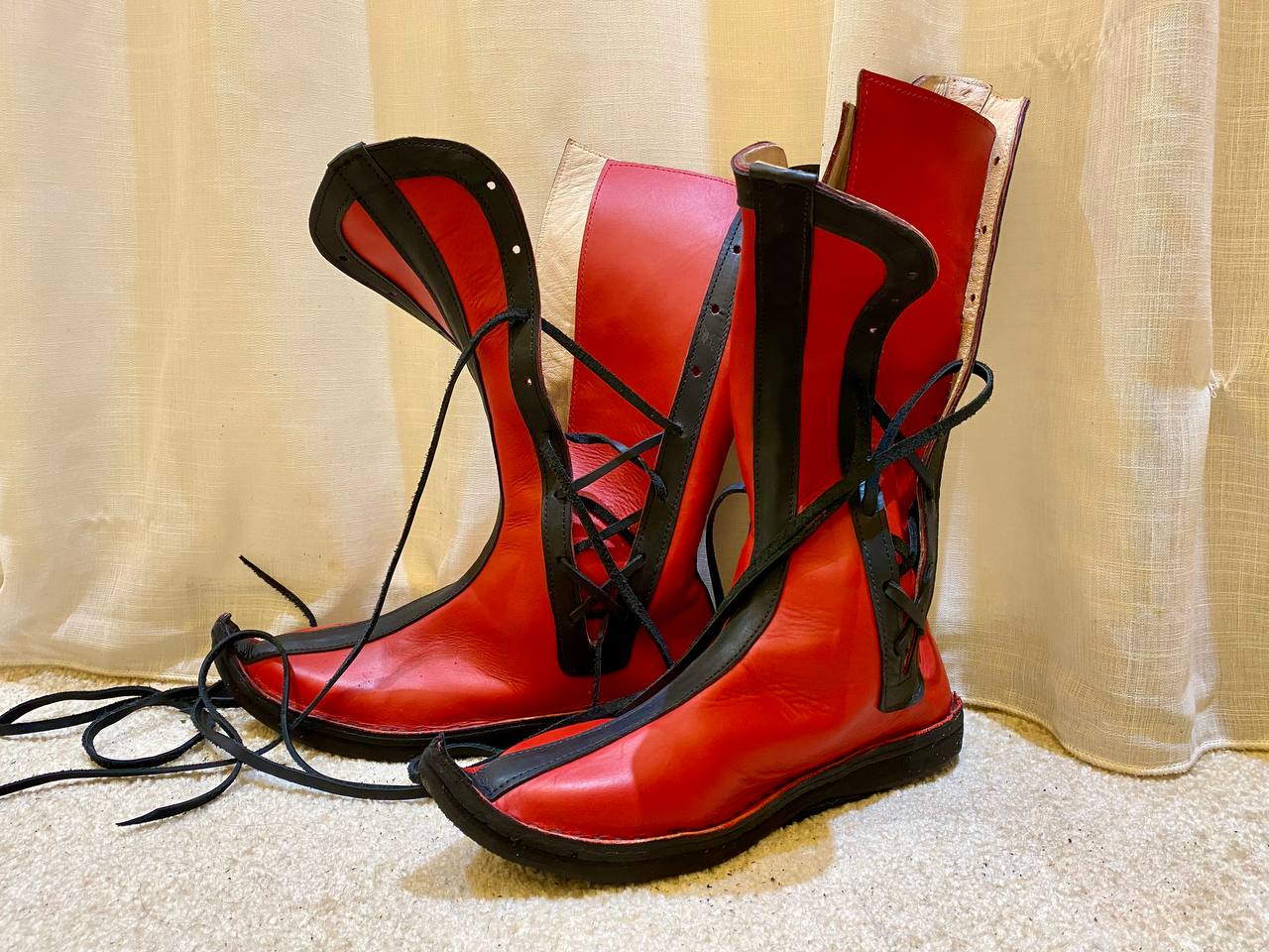 Handmade Viking Medieval Leather Boots - AtlasMuse