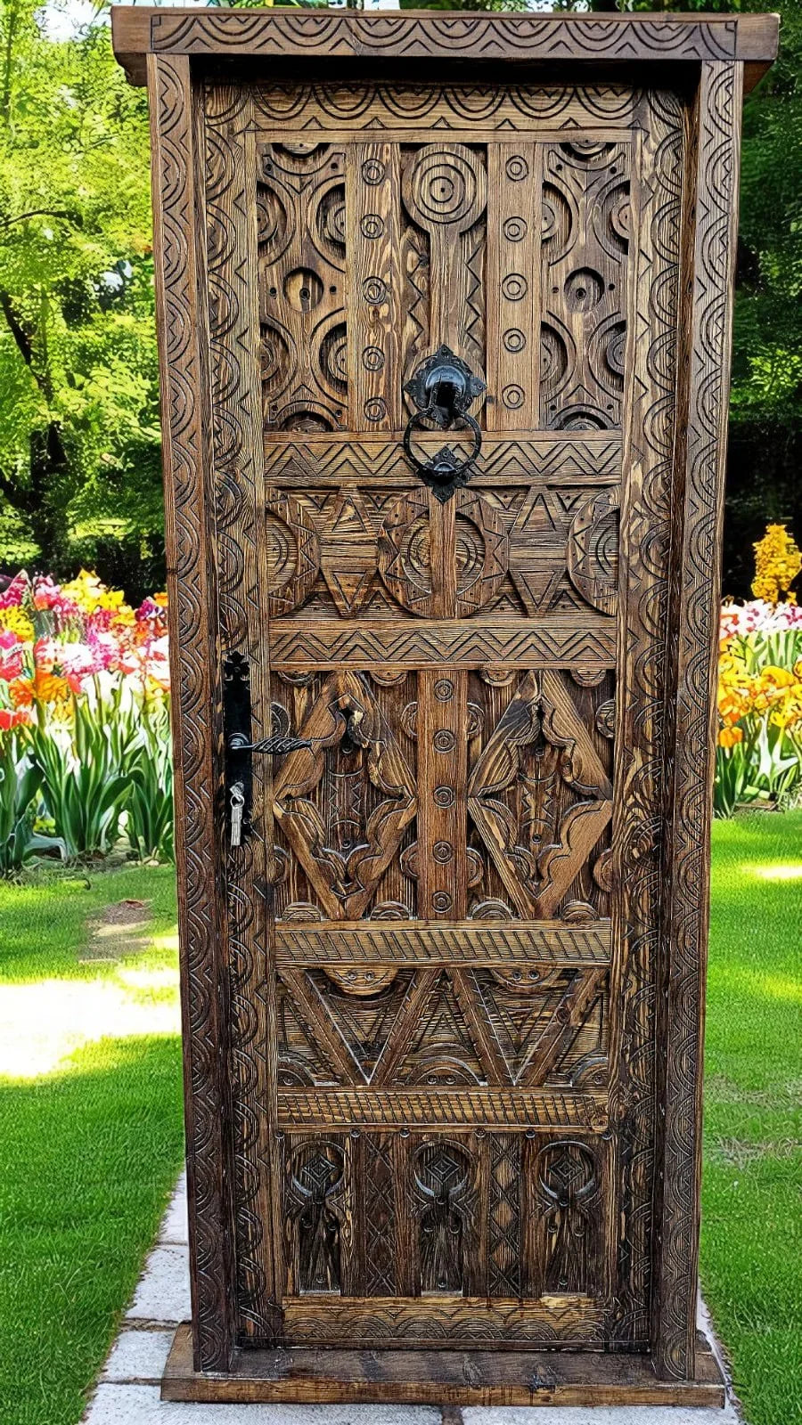 Moroccan Door Vintage Door Antique Door Decor - AtlasMuseCrafts