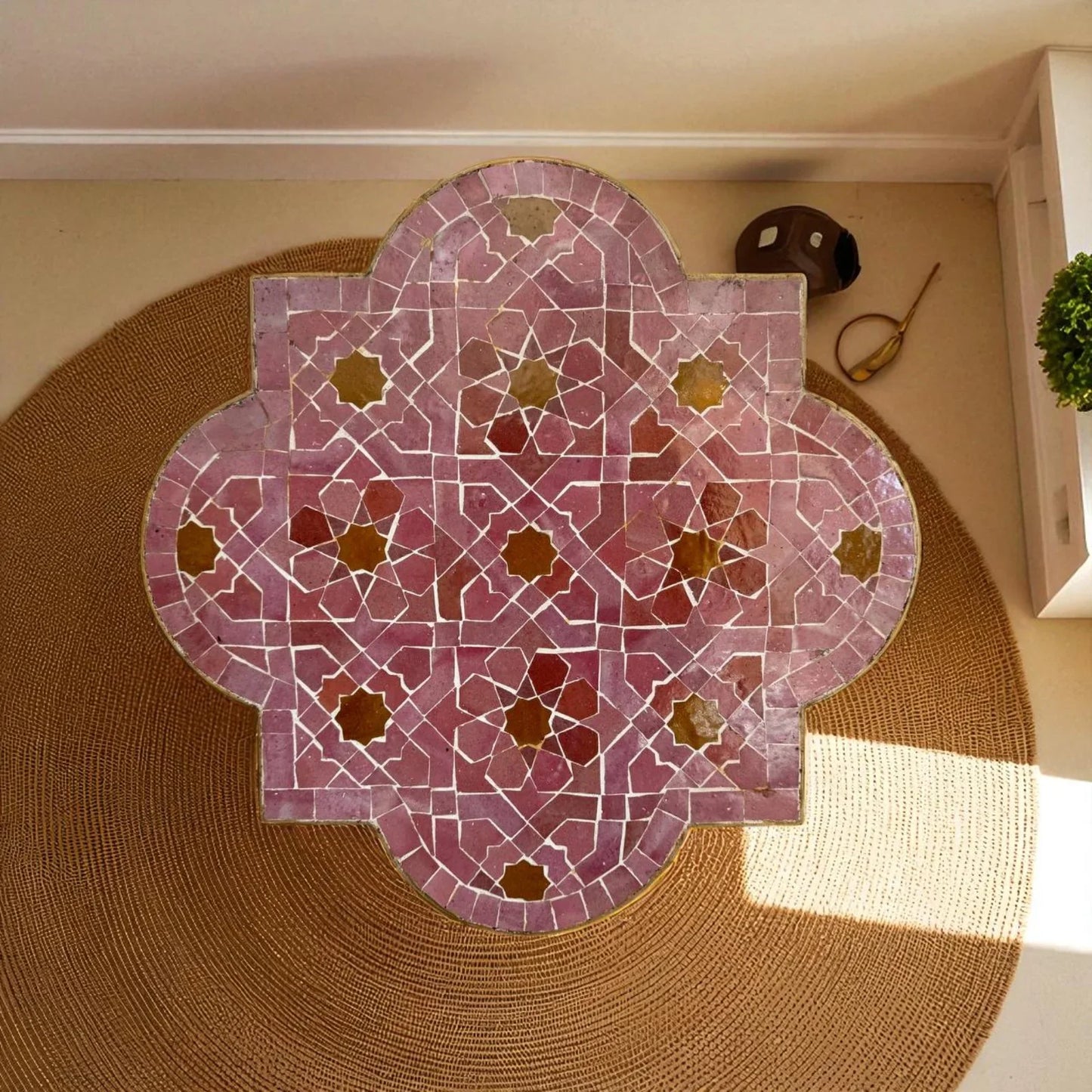 Moroccan Zellij Mosaic Table