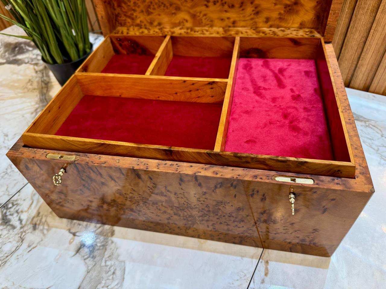 Personalized Leather-Velvet inside the box - AtlasMuseCrafts