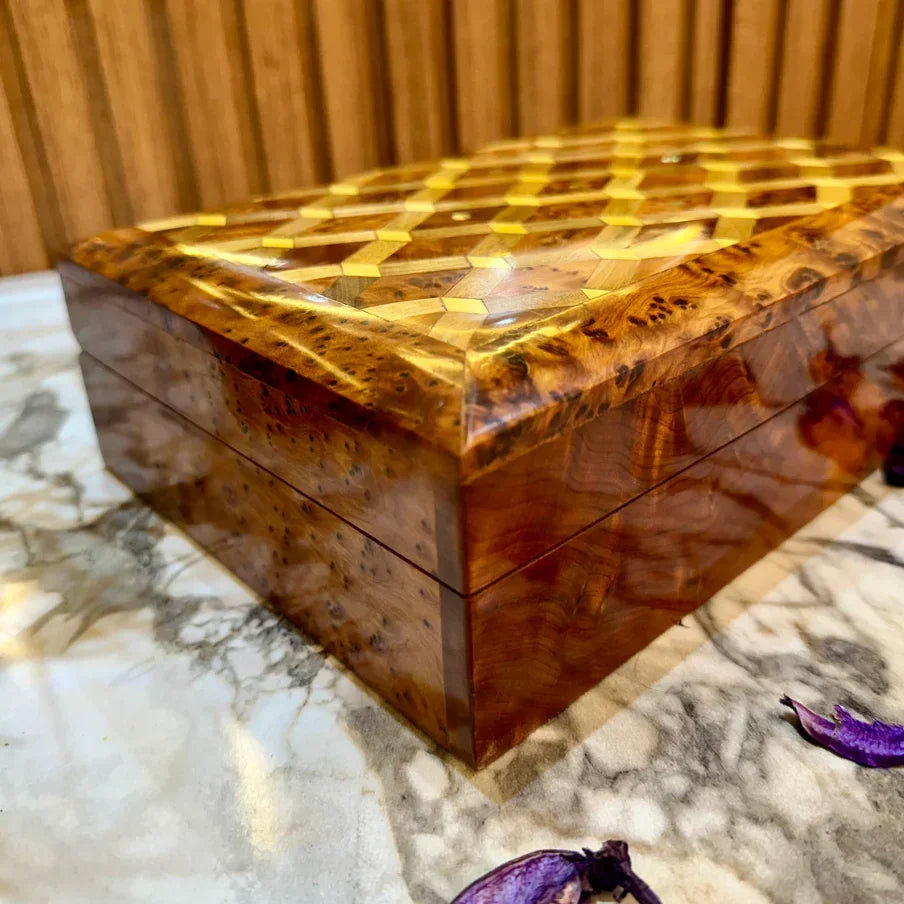 Wooden Box Organizer Wedding gift idea - AtlasMuseCrafts
