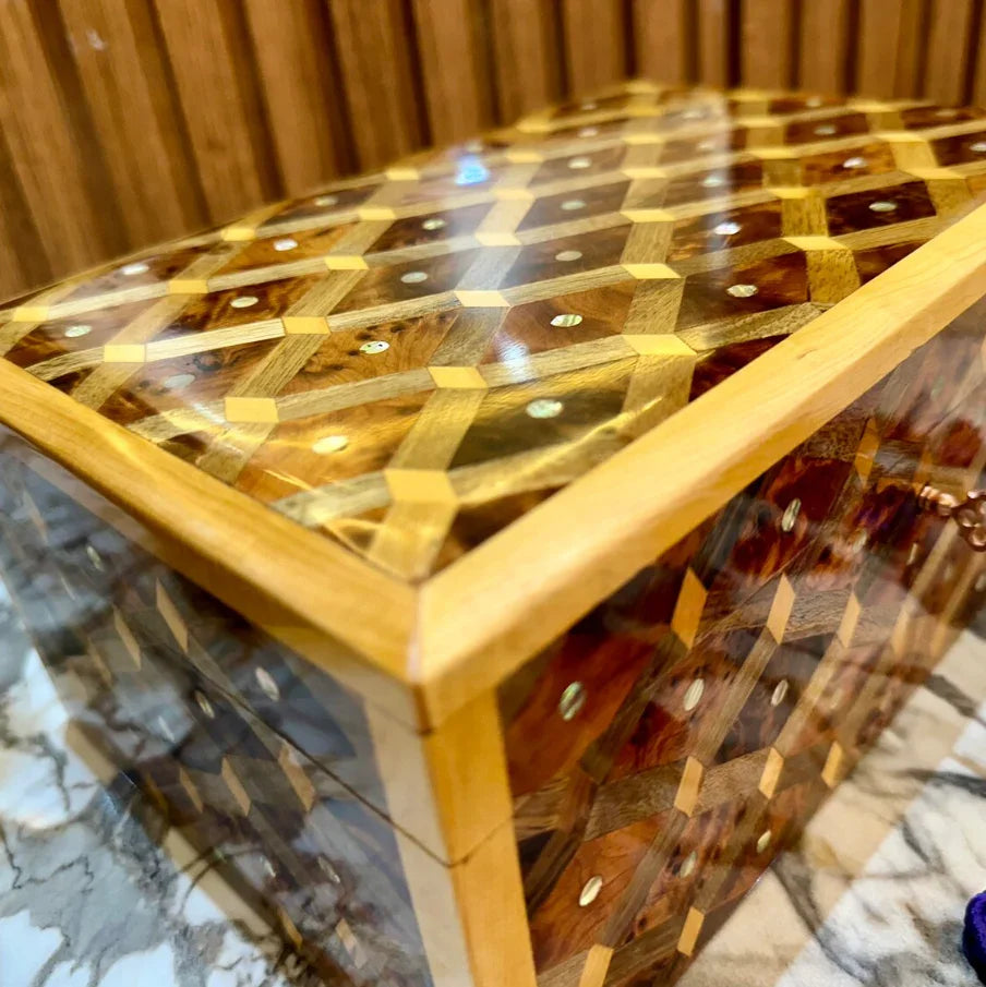 Jewelry Wood Box Organizer