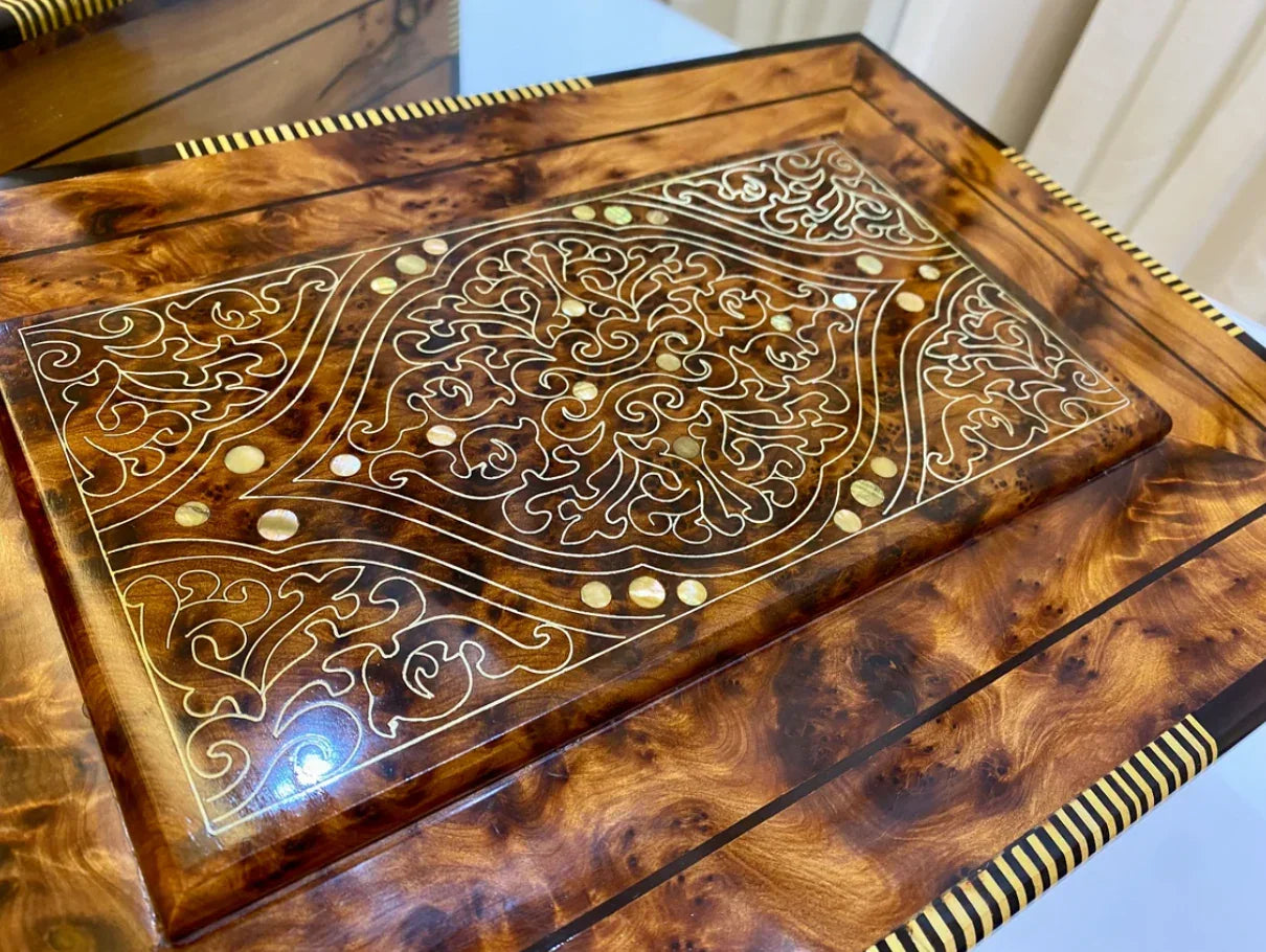 Large Jewellery Box lockable With Key - AtlasMuseCrafts