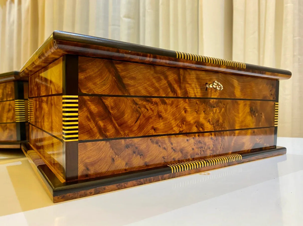 Large Jewellery Box lockable With Key - AtlasMuseCrafts
