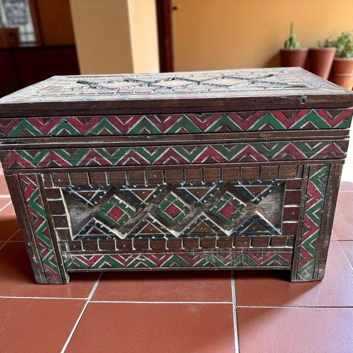 Custom Moroccan Wood Cabinet