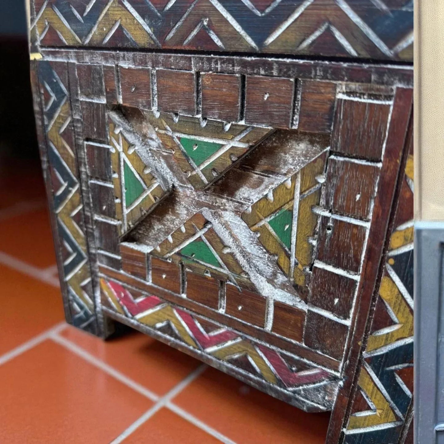 Custom Moroccan Wood Cabinet