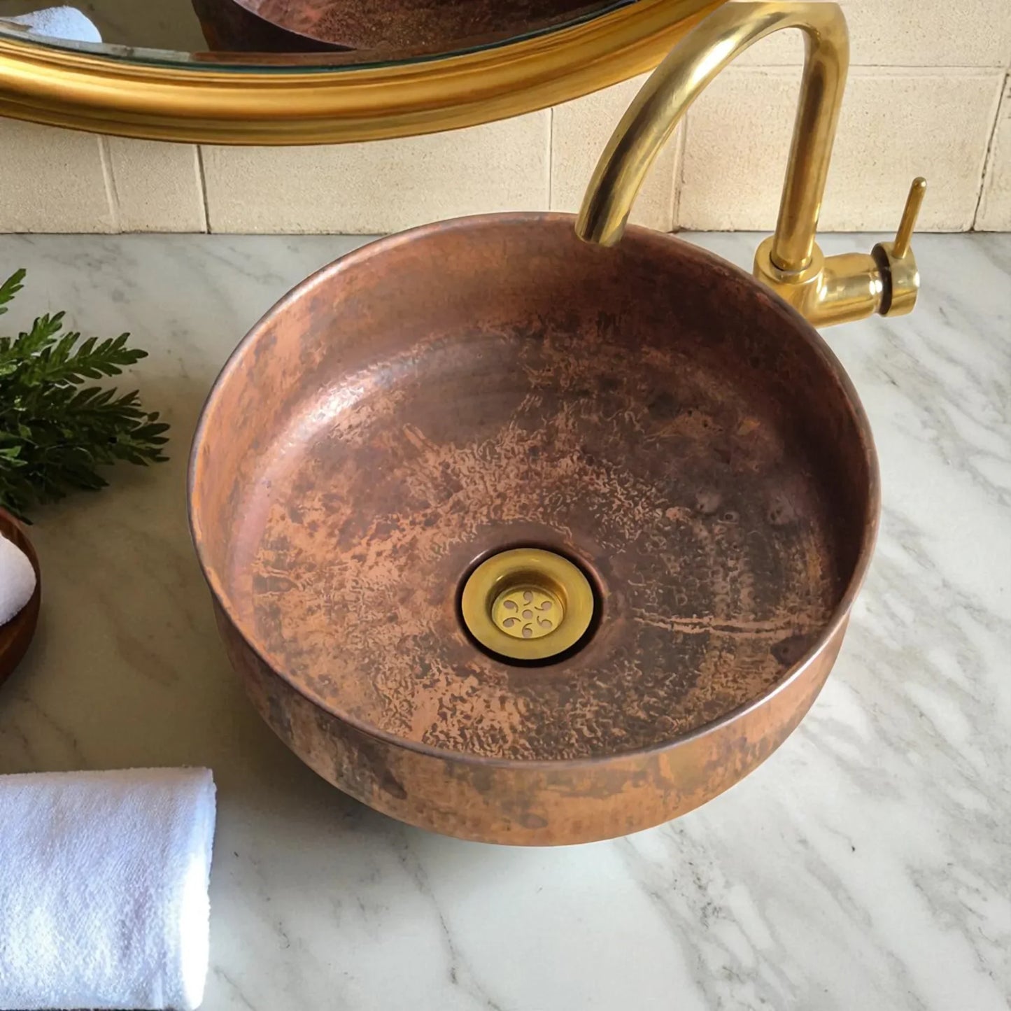 Rustic Copper Bathroom Sink