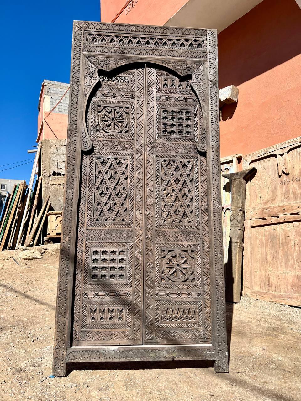 Vintage Moroccan Double Door - AtlasMuseCrafts