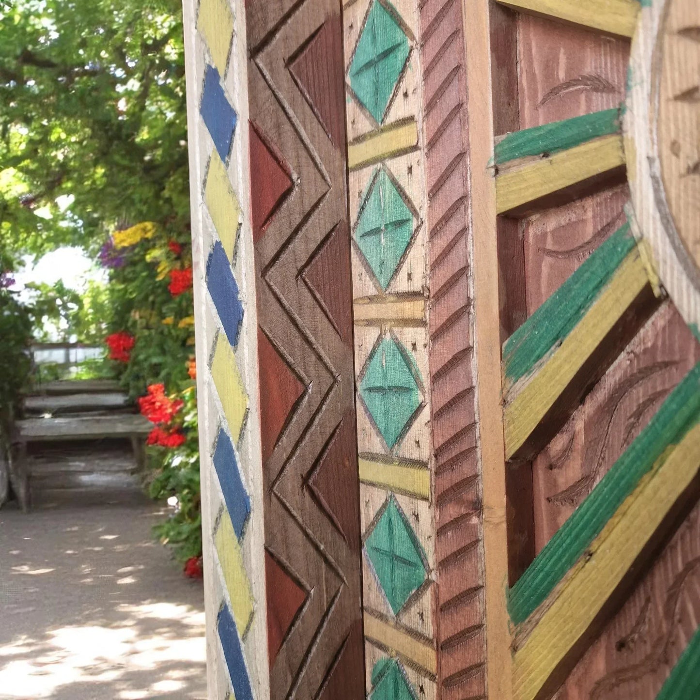 Vintage Door Antique Door Decor Multicolor Custom Size - AtlasMuseCrafts