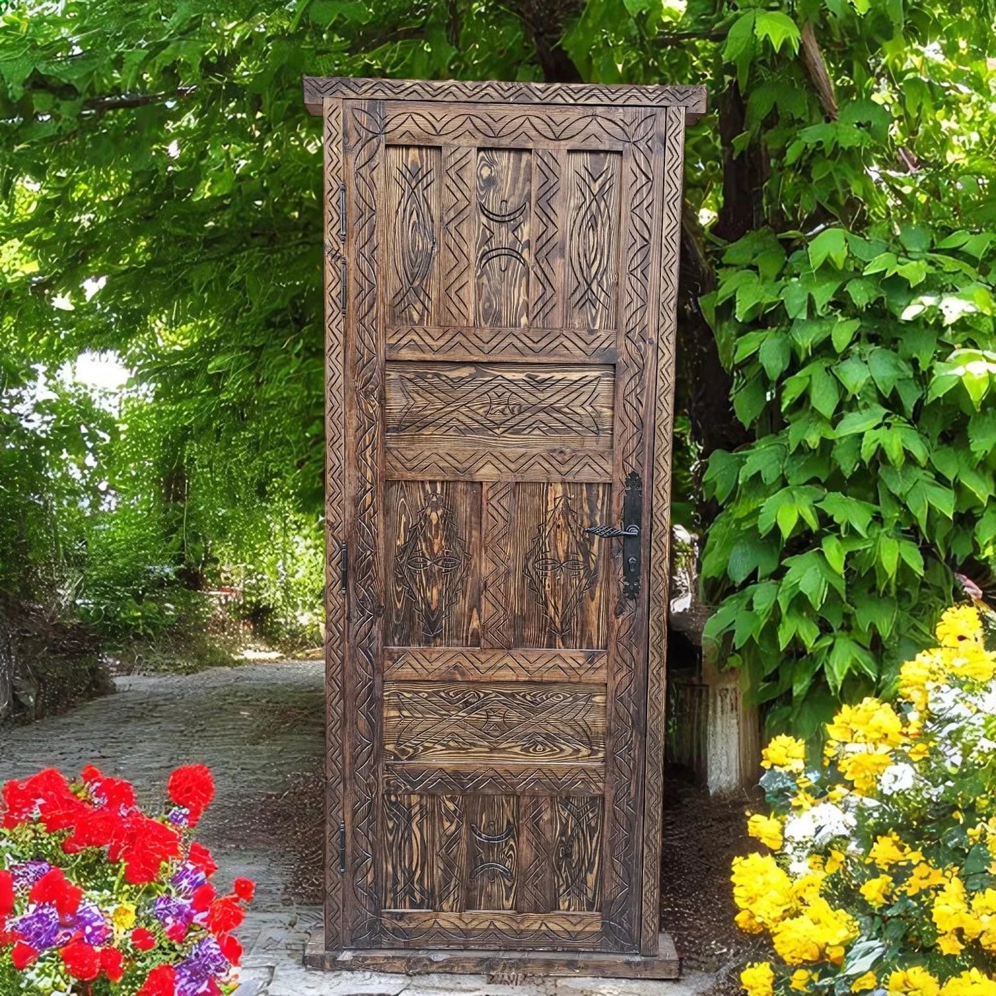 Moroccan Door Vintage Door Antique Door Decor - AtlasMuseCrafts