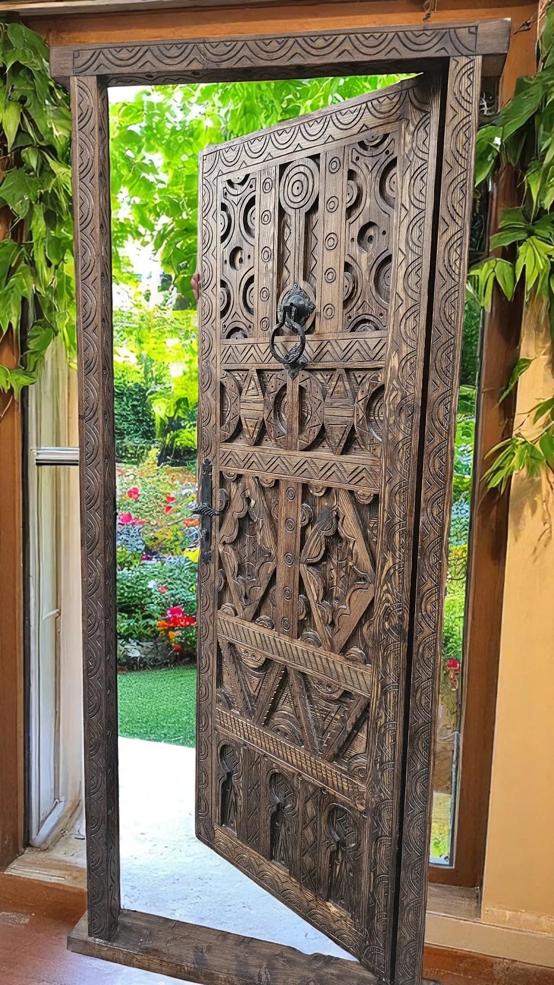 Moroccan Door Vintage Door Antique Door Decor - AtlasMuseCrafts