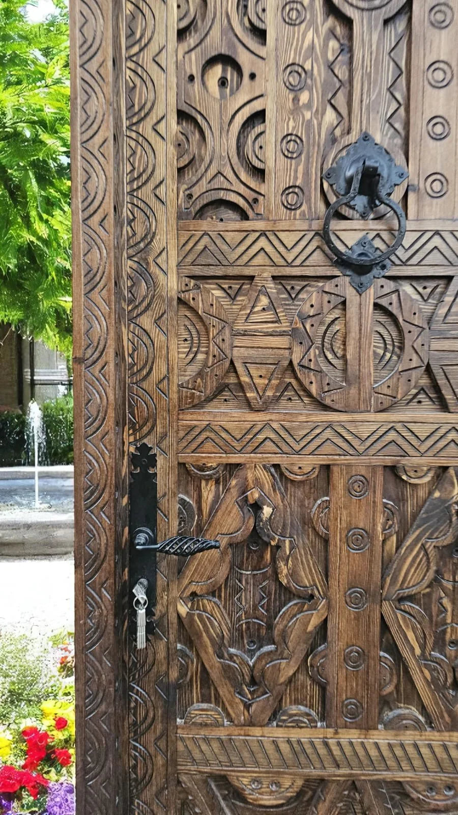 Moroccan Door Vintage Door Antique Door Decor - AtlasMuseCrafts