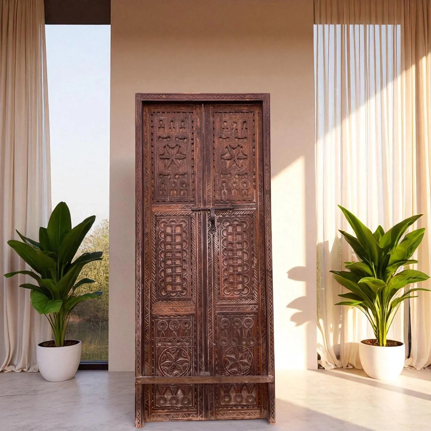 Wooden Double Panel Door