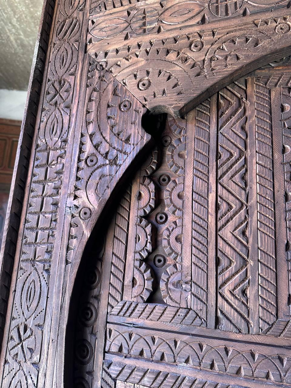 Custom Moroccan Handmade Wood Doors - AtlasMuseCrafts