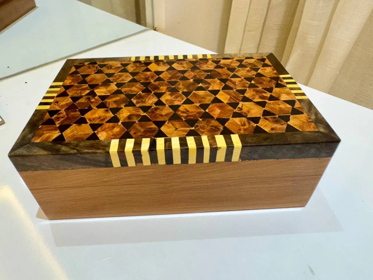 Jewellery Burl Wooden Box Organizer made from