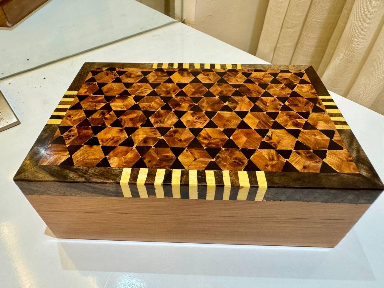 Jewellery Burl Wooden Box Organizer - AtlasMuseCrafts