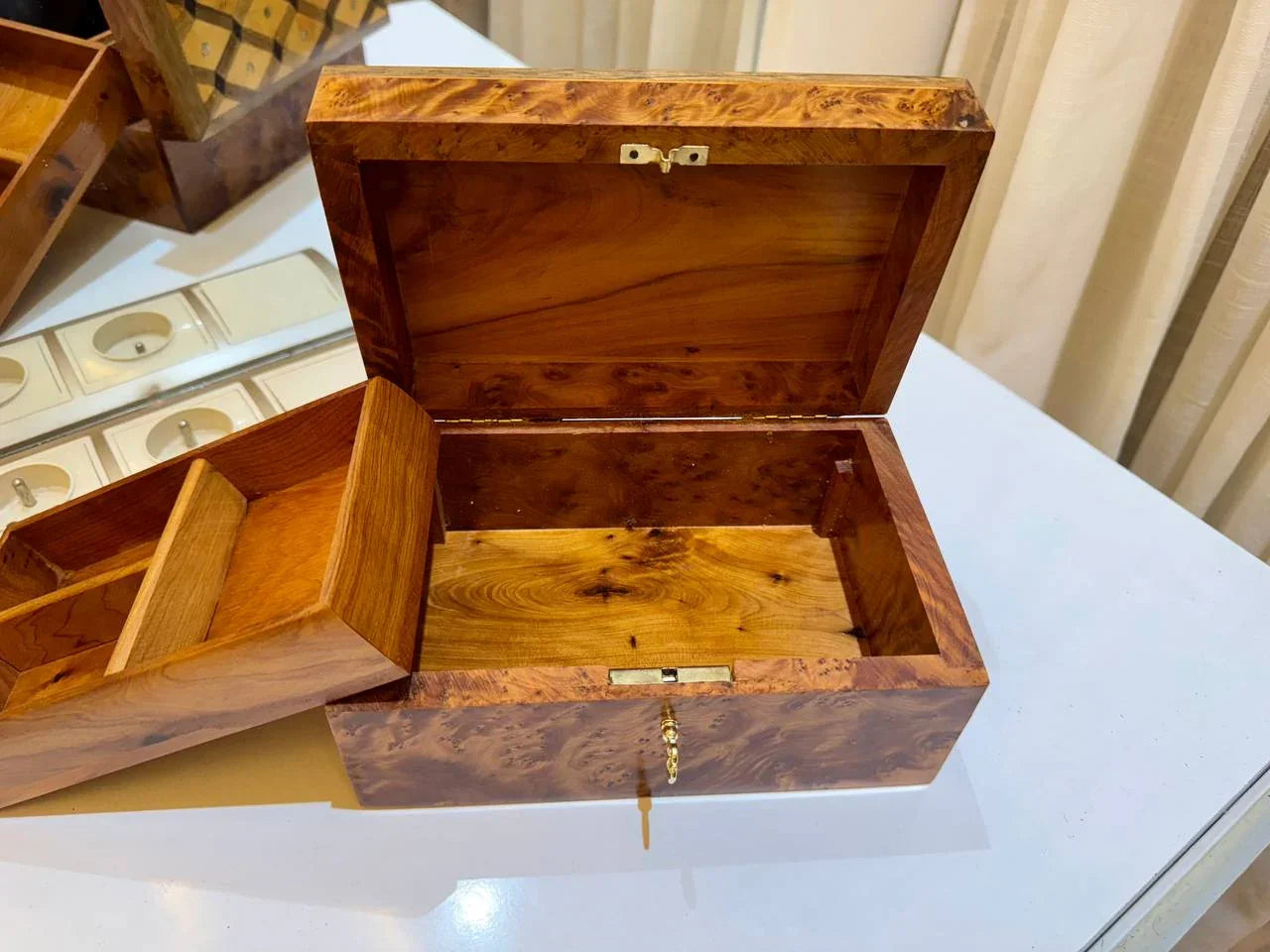 Gift Wooden Box Organizer - AtlasMuseCrafts