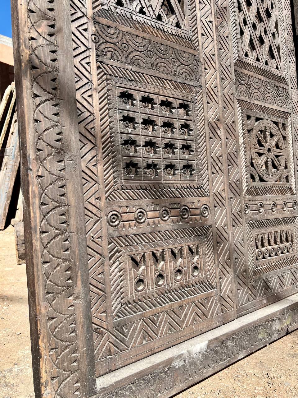 Vintage Moroccan Double Door - AtlasMuseCrafts