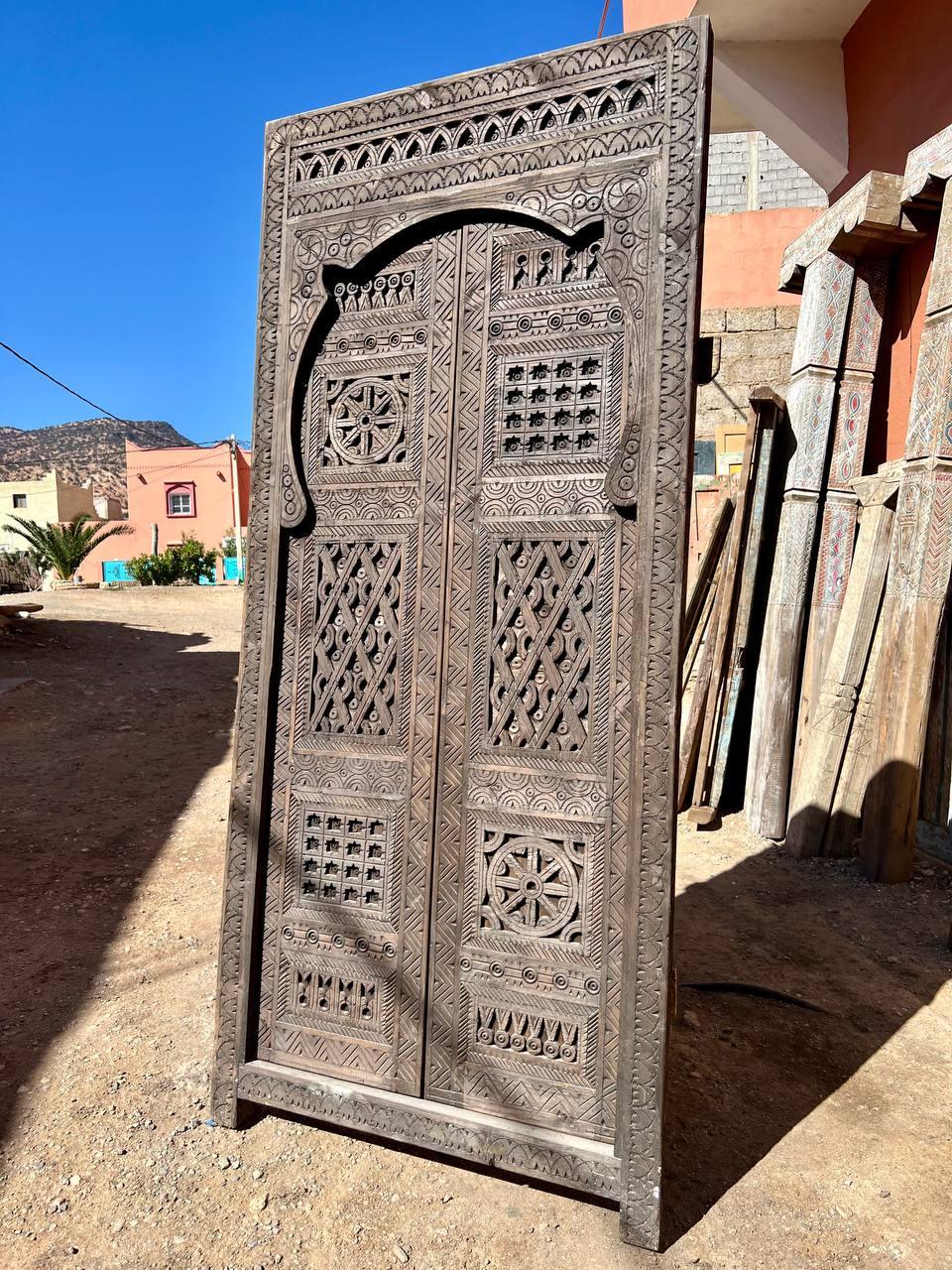 Vintage Moroccan Double Door - AtlasMuseCrafts