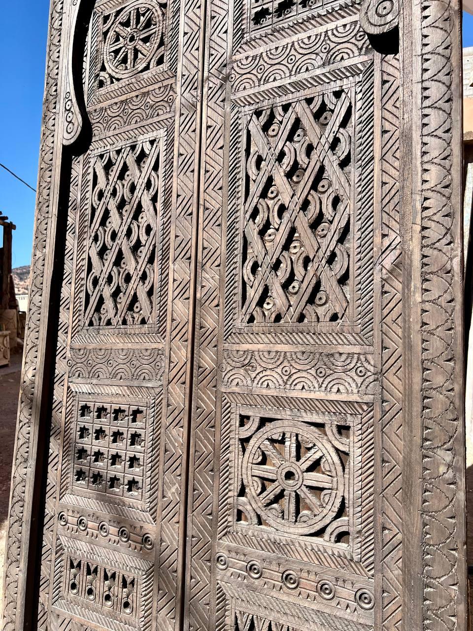 Vintage Moroccan Double Door - AtlasMuseCrafts