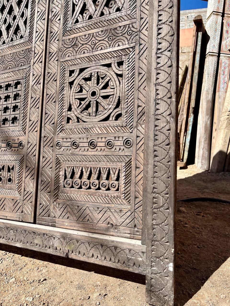 Vintage Moroccan Double Door - AtlasMuseCrafts