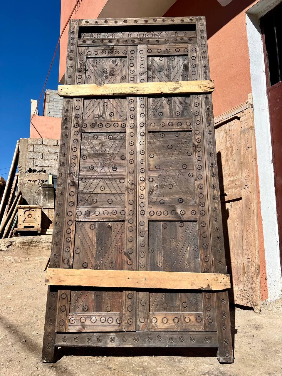 Vintage Moroccan Double Door - AtlasMuseCrafts