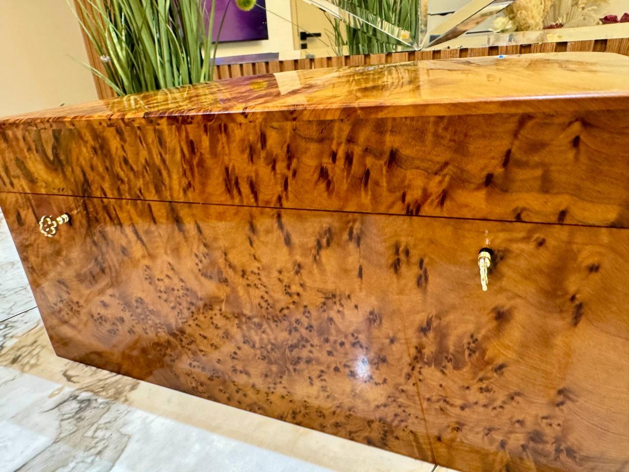 Moroccan Burl Thuya Jewelry Box β Large Lockable Organizer - AtlasMuseCrafts