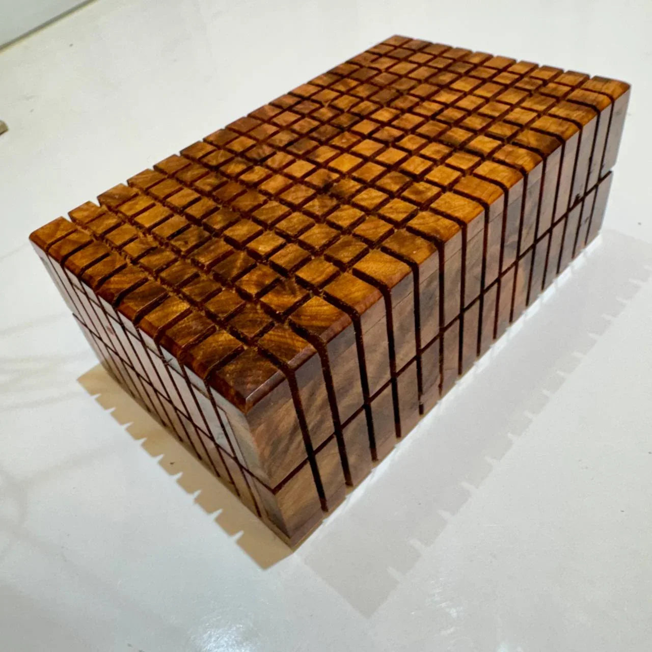 Handcrafted Thuya Secret Puzzle Box – Hidden Keyhole Keepsake Box - AtlasMuseCrafts