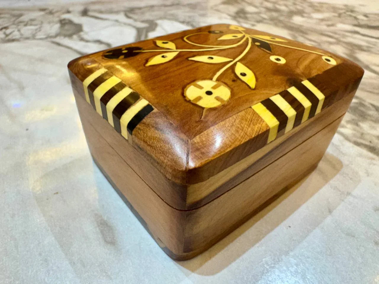 Ring Box Set of 4 thuya Wood Organizer Box - AtlasMuseCrafts