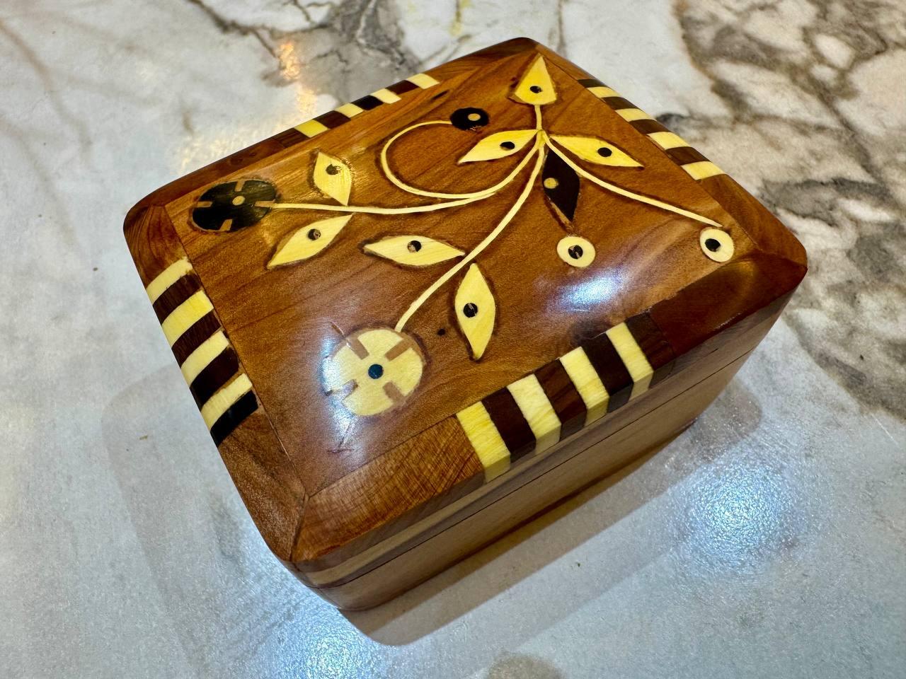 Ring Box Set of 4 thuya Wood Organizer Box - AtlasMuseCrafts