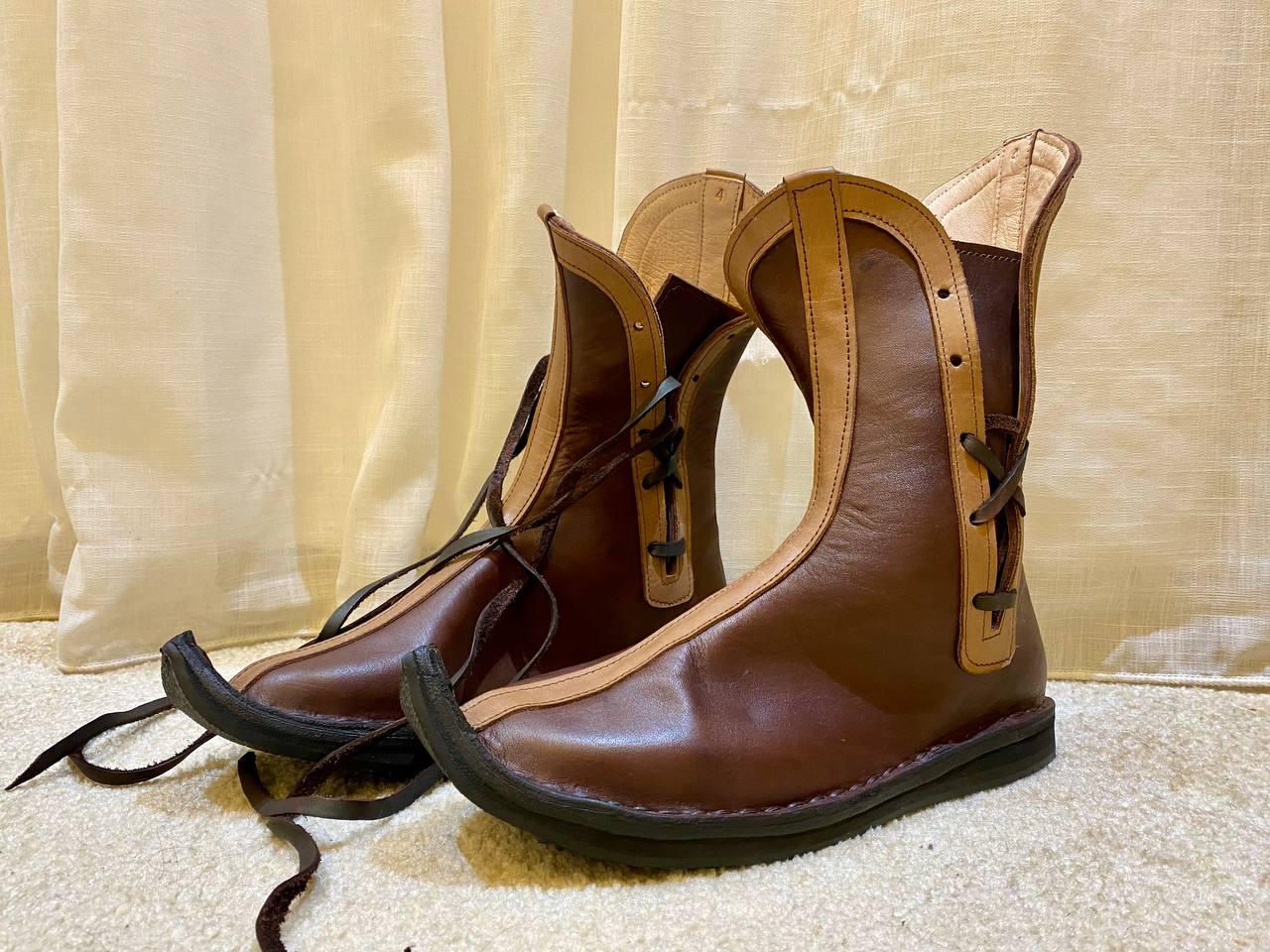 Handmade Leather Boots β Medieval Viking Boots - AtlasMuseCrafts