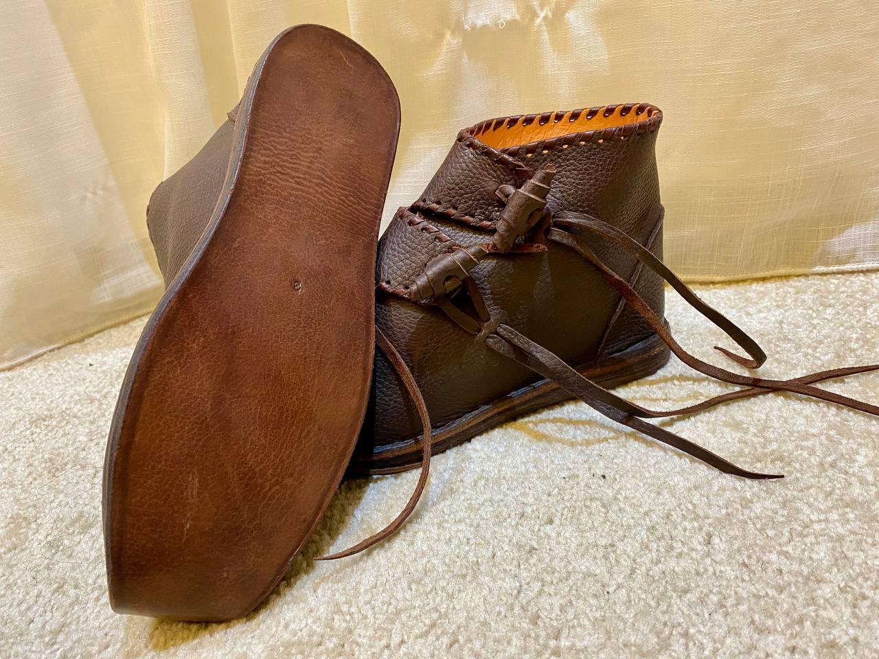 Medieval Viking Shoes Historical Reenactment Footwear - AtlasMuseCrafts