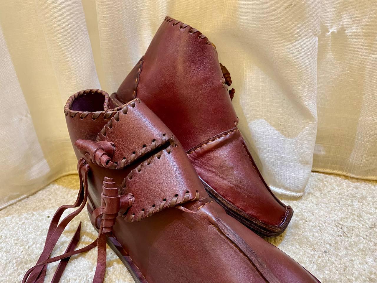 Medieval Viking Style, Genuine Leather Footwear - AtlasMuseCrafts