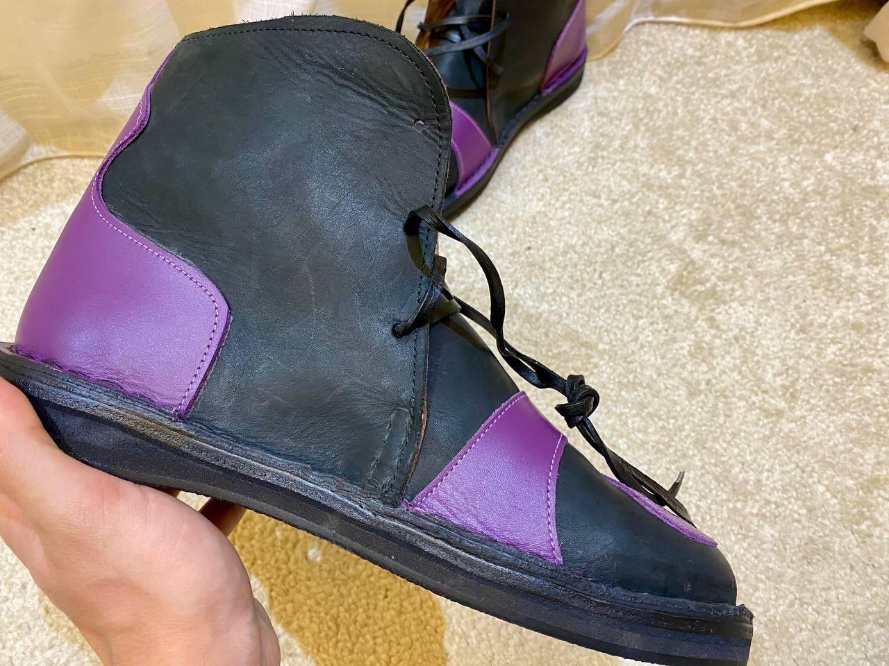 Medieval Viking Leather Shoes Handmade Renaissance Boots - AtlasMuseCrafts