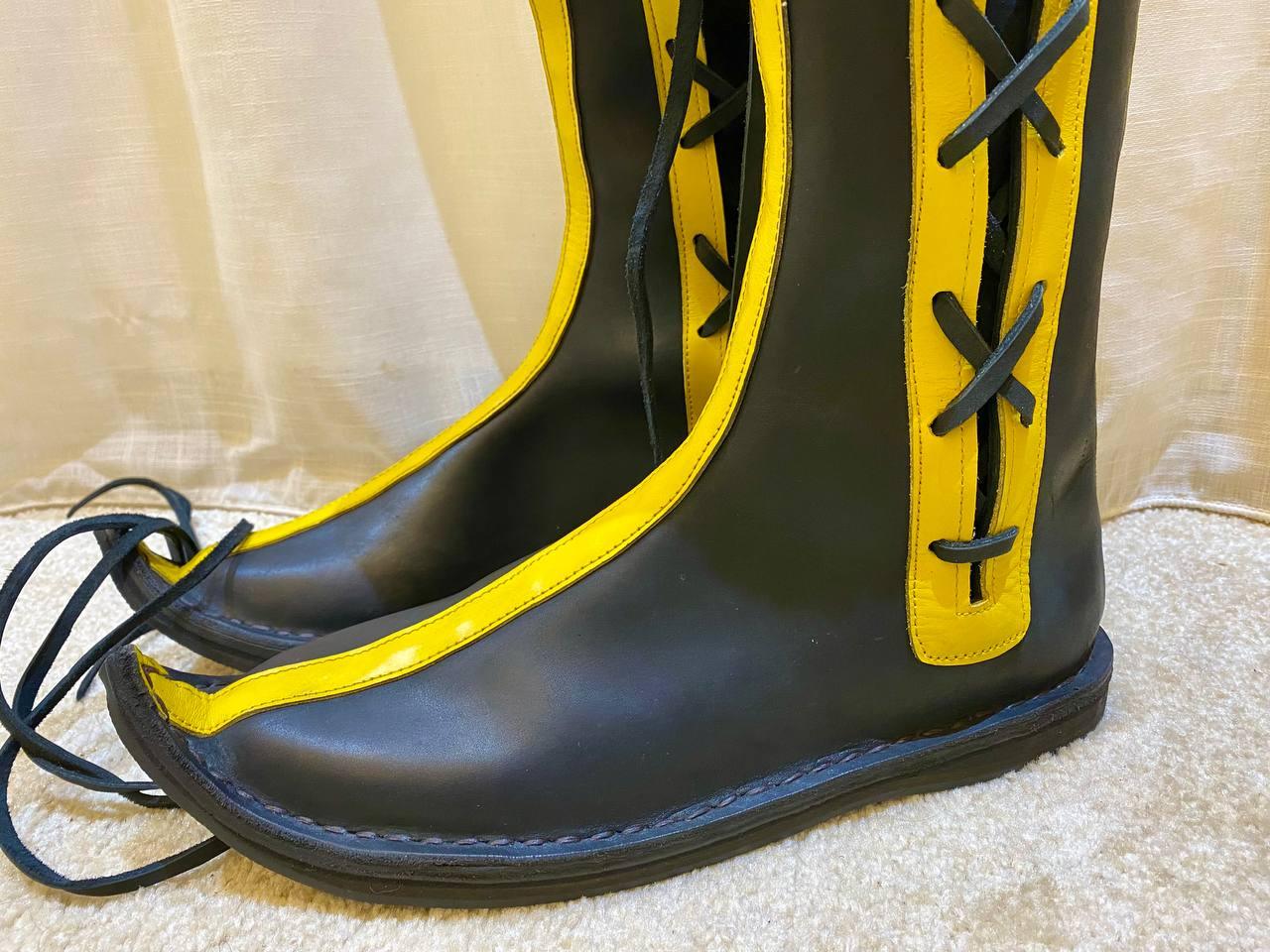 Medieval Viking Leather Boots Handmade Renaissance Boots - AtlasMuseCrafts