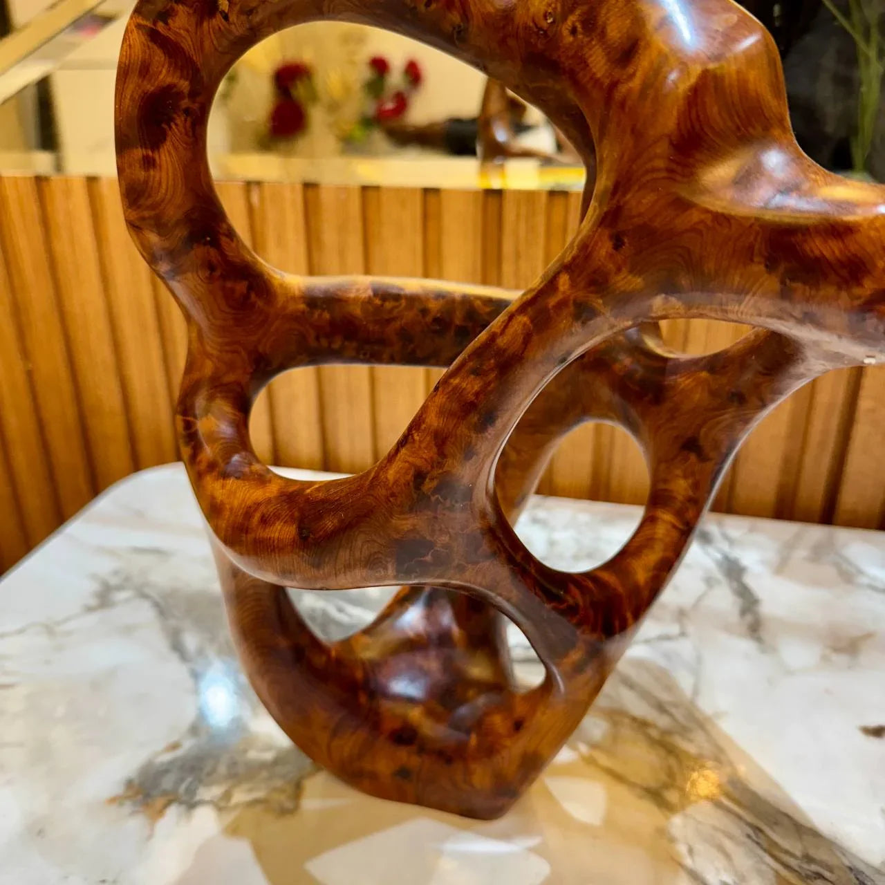 Abstract Wooden Sculpture Decor