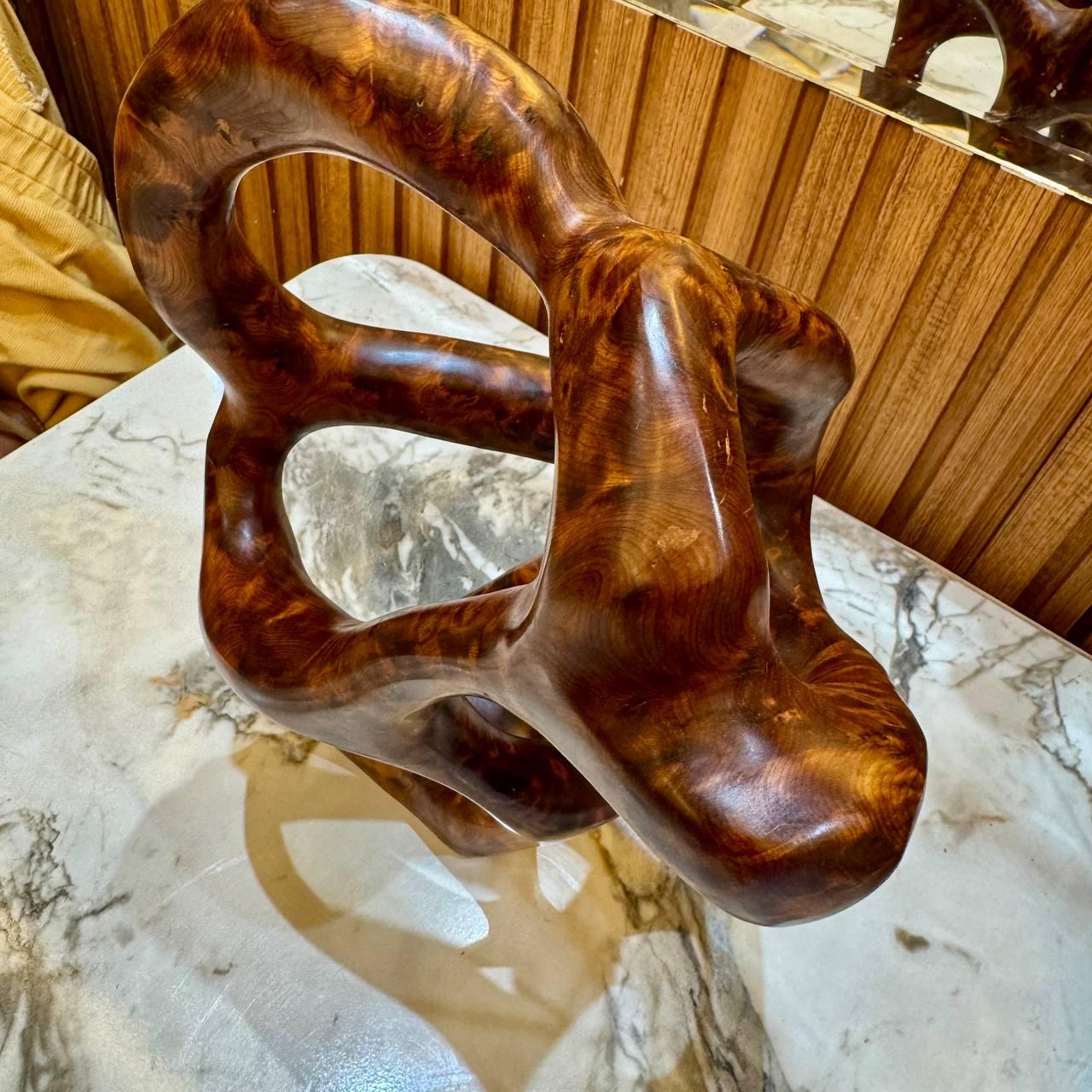 Abstract Wooden Sculpture Decor
