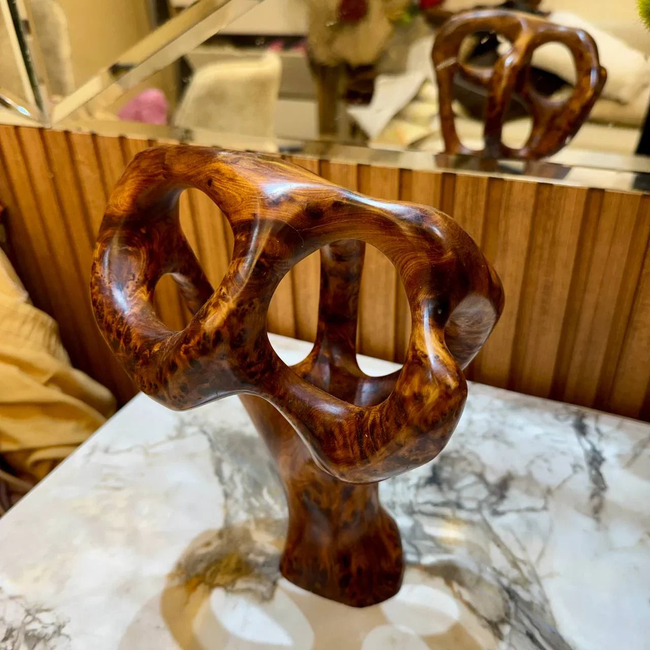 Handcrafted Curved Wood Abstract