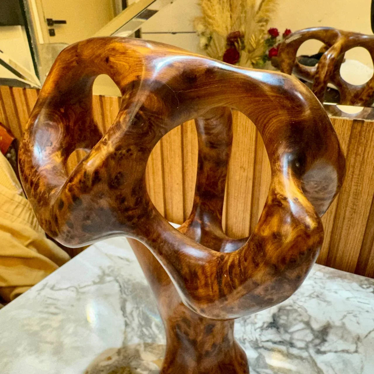 Handcrafted Curved Wood Abstract