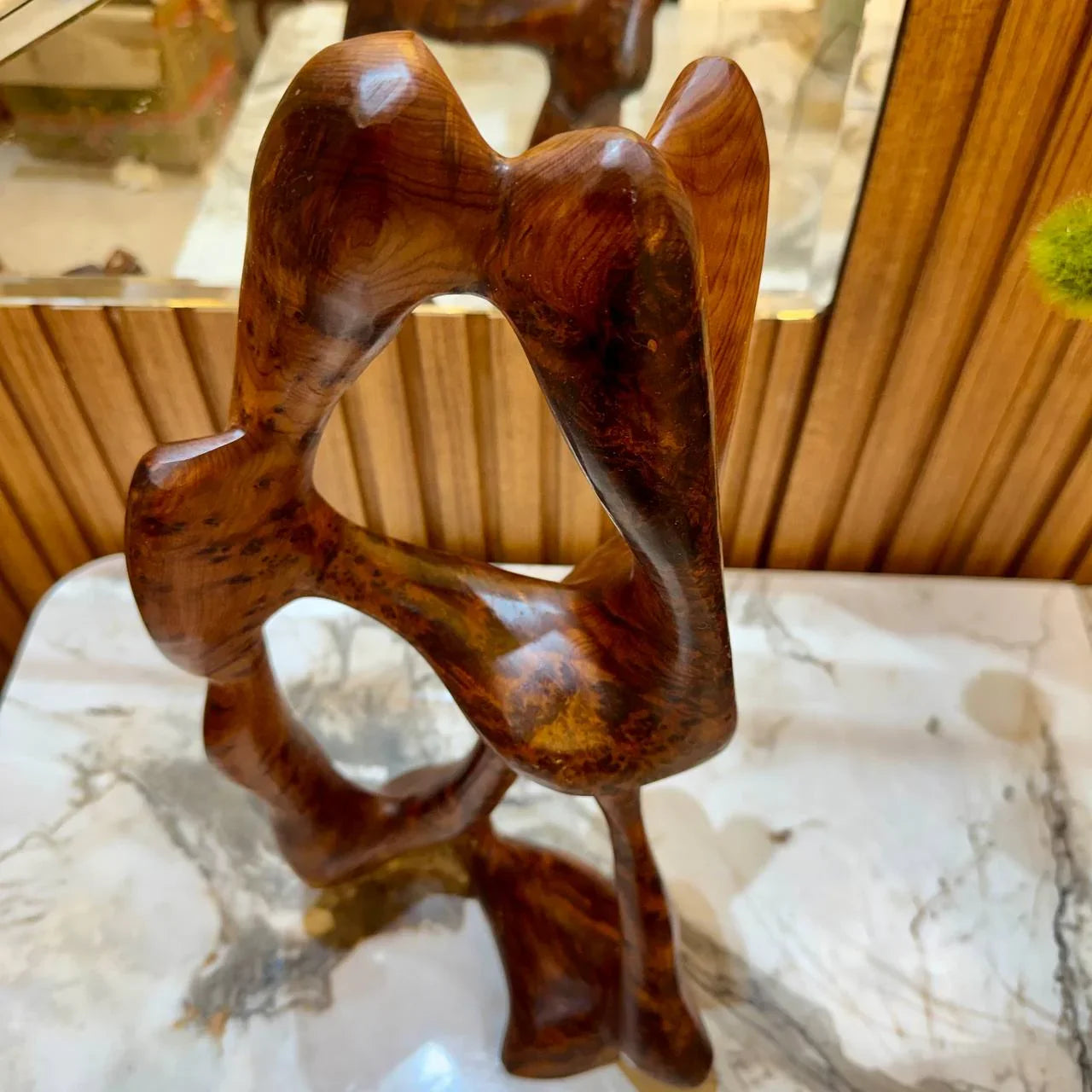 Curved Wood Sculpture for Home Decor