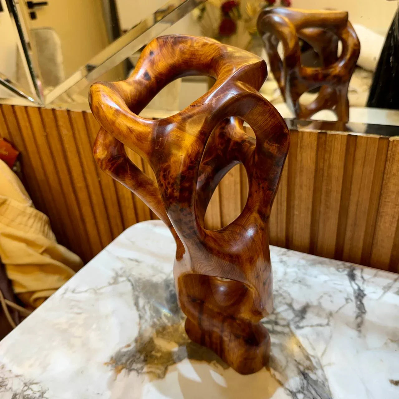 Modern Abstract Wooden Sculpture