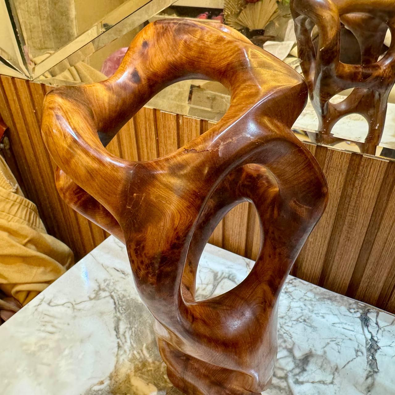 Modern Abstract Wooden Sculpture
