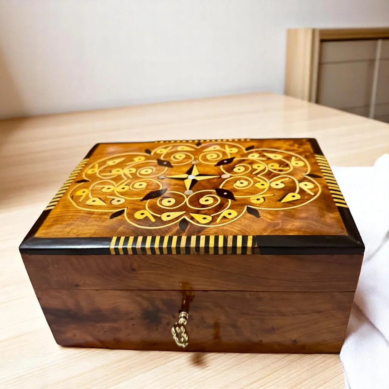 Luxury Handcrafted Wooden Jewelry Box Organizer - AtlasMuseCrafts