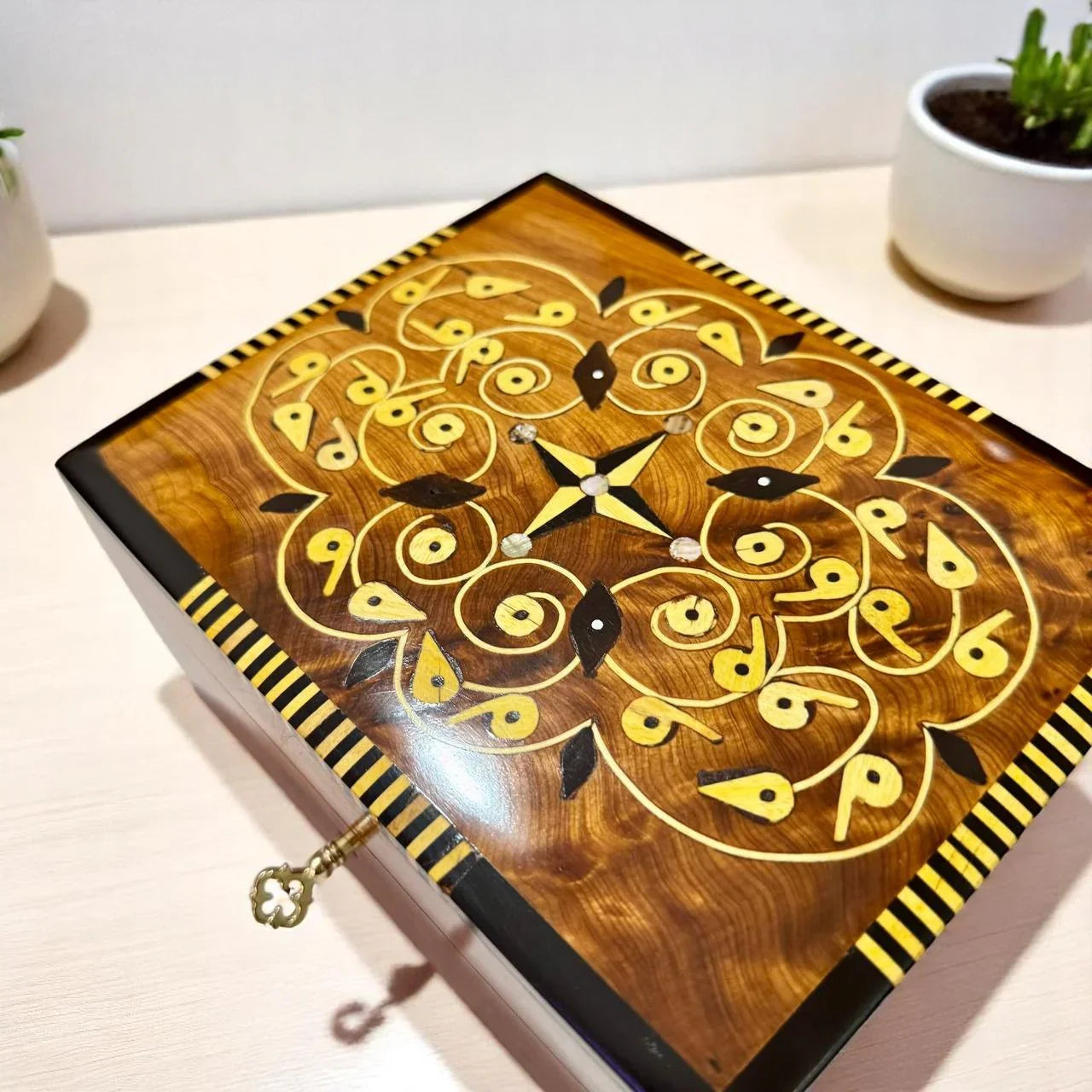 Luxury Handcrafted Wooden Jewelry Box Organizer - AtlasMuseCrafts