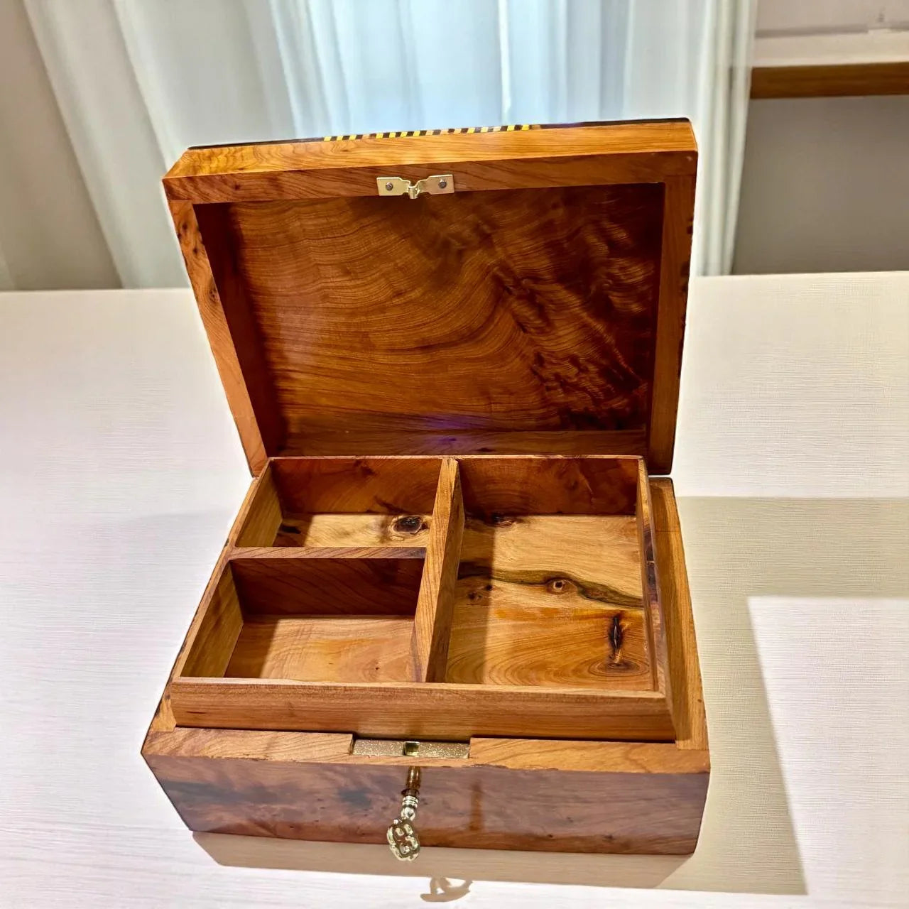Luxury Handcrafted Wooden Jewelry Box Organizer - AtlasMuseCrafts