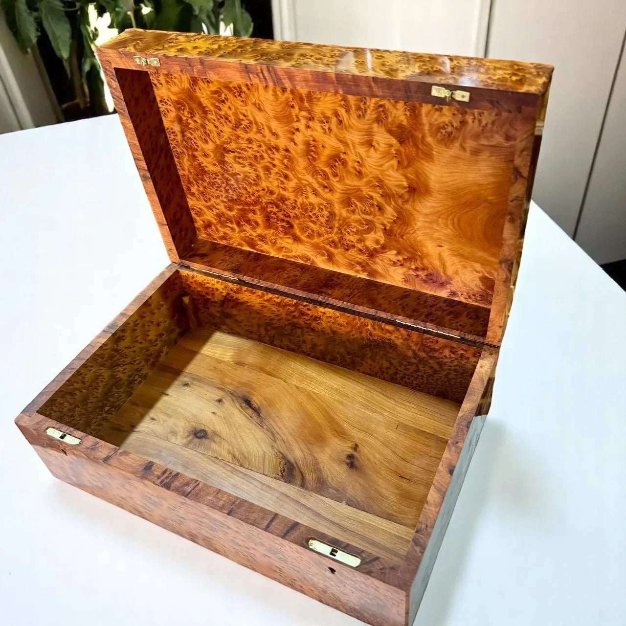 Handcrafted Wooden Jewelry Box Organizer With Key - AtlasMuseCrafts