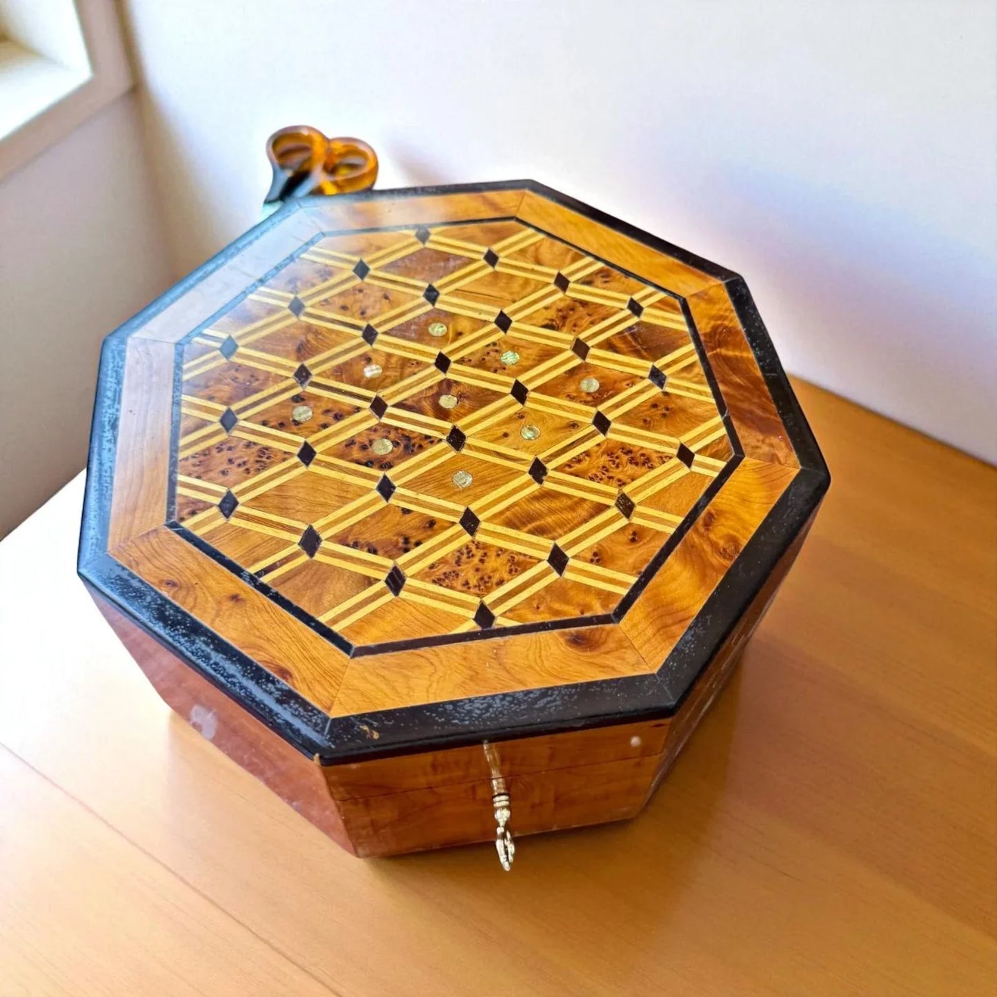 Wooden Box Organizer With Key